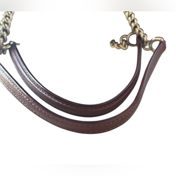 Coach NY 57107 Turnlock Gold Chain Leather Tote EUC - Picture 8 of 12